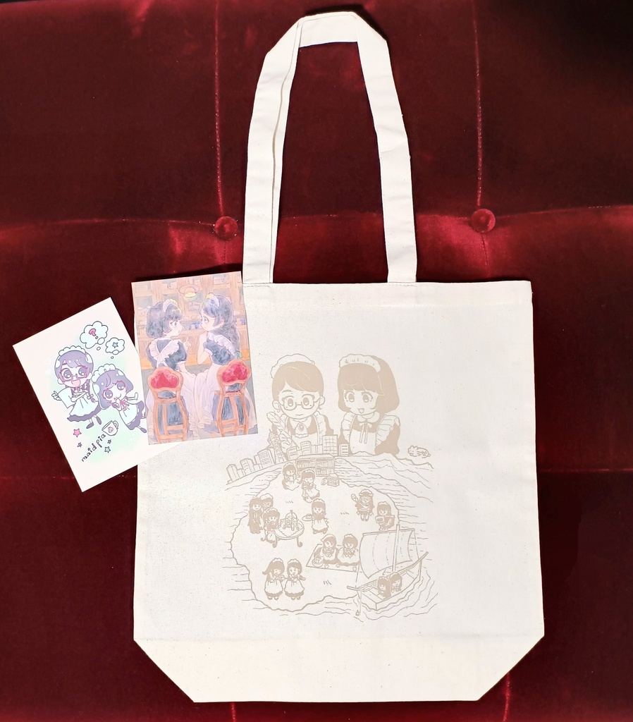 「空想メイドピア」マチ付きトートバッグ&ポストカードセット