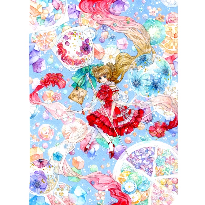 A4原画「Sweet Colors」