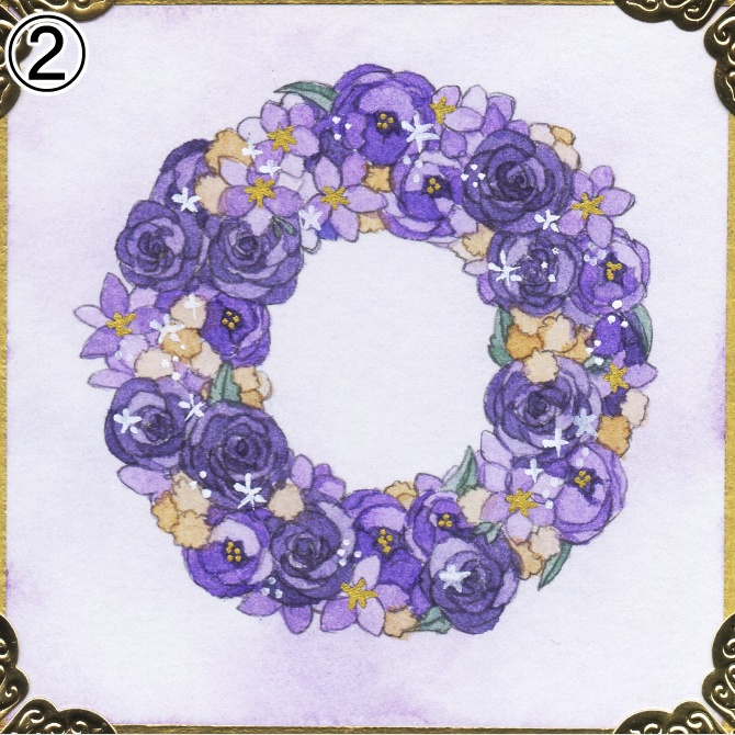 【4種】Flowers For Youシリーズ(豆色紙原画)