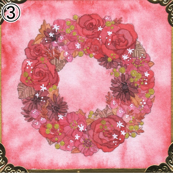 【4種】Flowers For Youシリーズ(豆色紙原画)