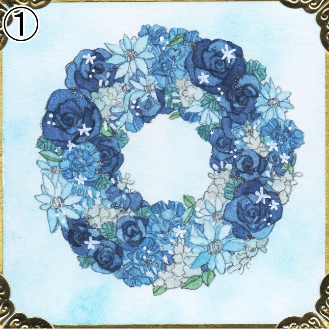 【4種】Flowers For Youシリーズ(豆色紙原画)