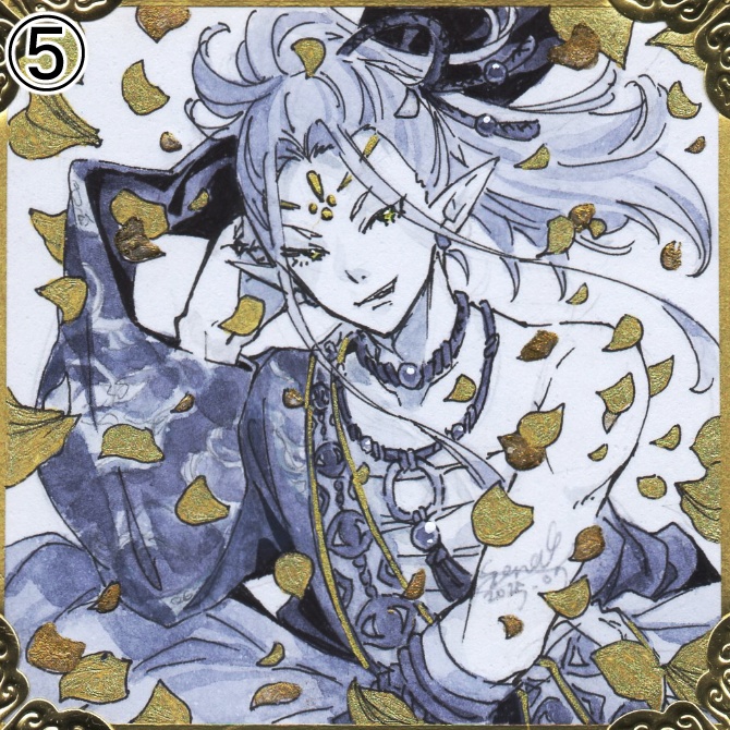 【新作5種】OCモノクロドローイング(豆色紙原画)