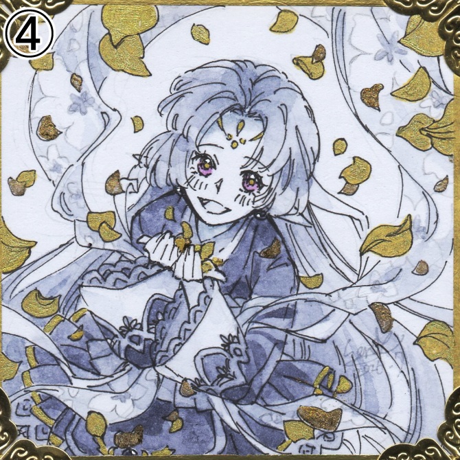 【新作5種】OCモノクロドローイング(豆色紙原画)