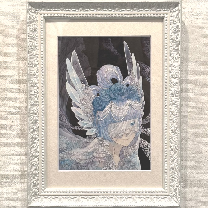 【新作】額装原画「Can you see me ? V」