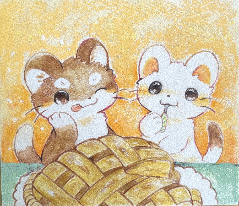 アップルパイとオコジョ色紙