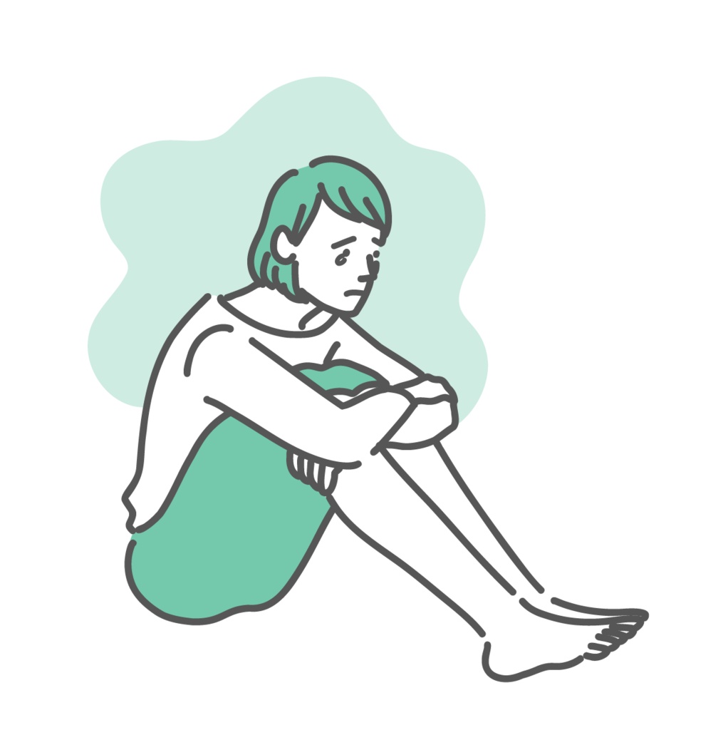 落ち込んで抑うつ状態になっている女性