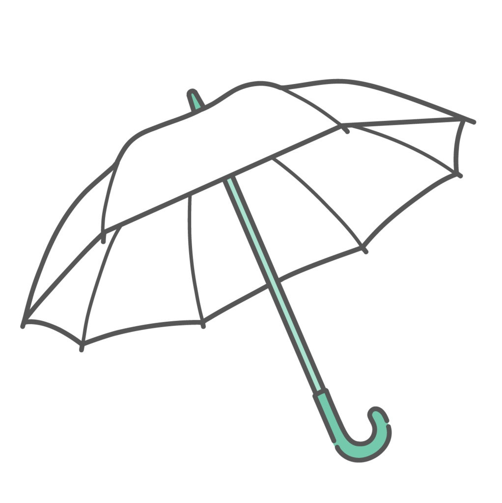 日傘・雨傘のイラスト(熱中症対策・紫外線予防グッズ)
