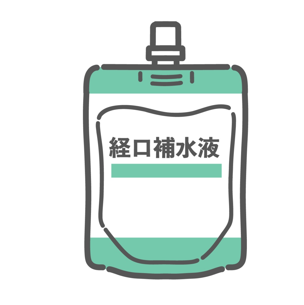 経口補水液（ゼリー飲料）のイラスト（熱中症・脱水対策グッズ）