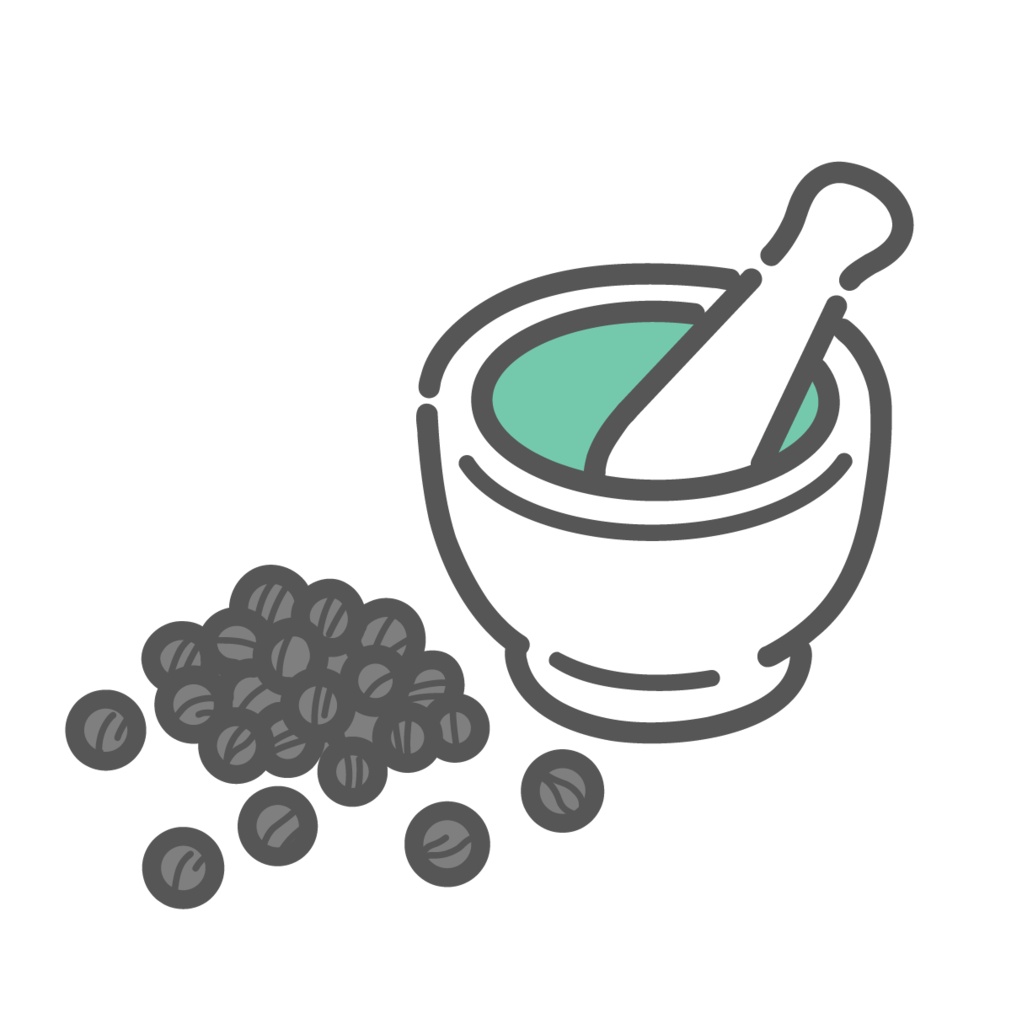 黒胡椒（ブラックペッパー）のイラスト