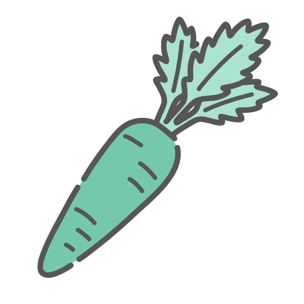 にんじん（人参、根菜）のイラスト