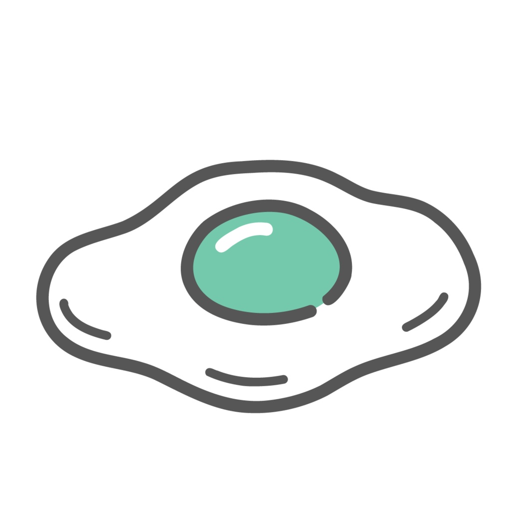 目玉焼きのイラスト(タンパク質食材)