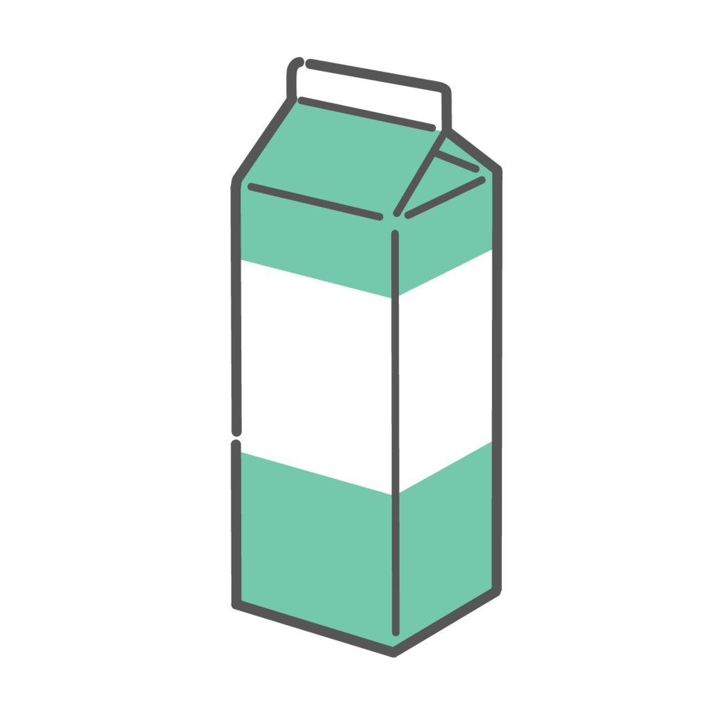 牛乳パックのイラスト(乳製品)