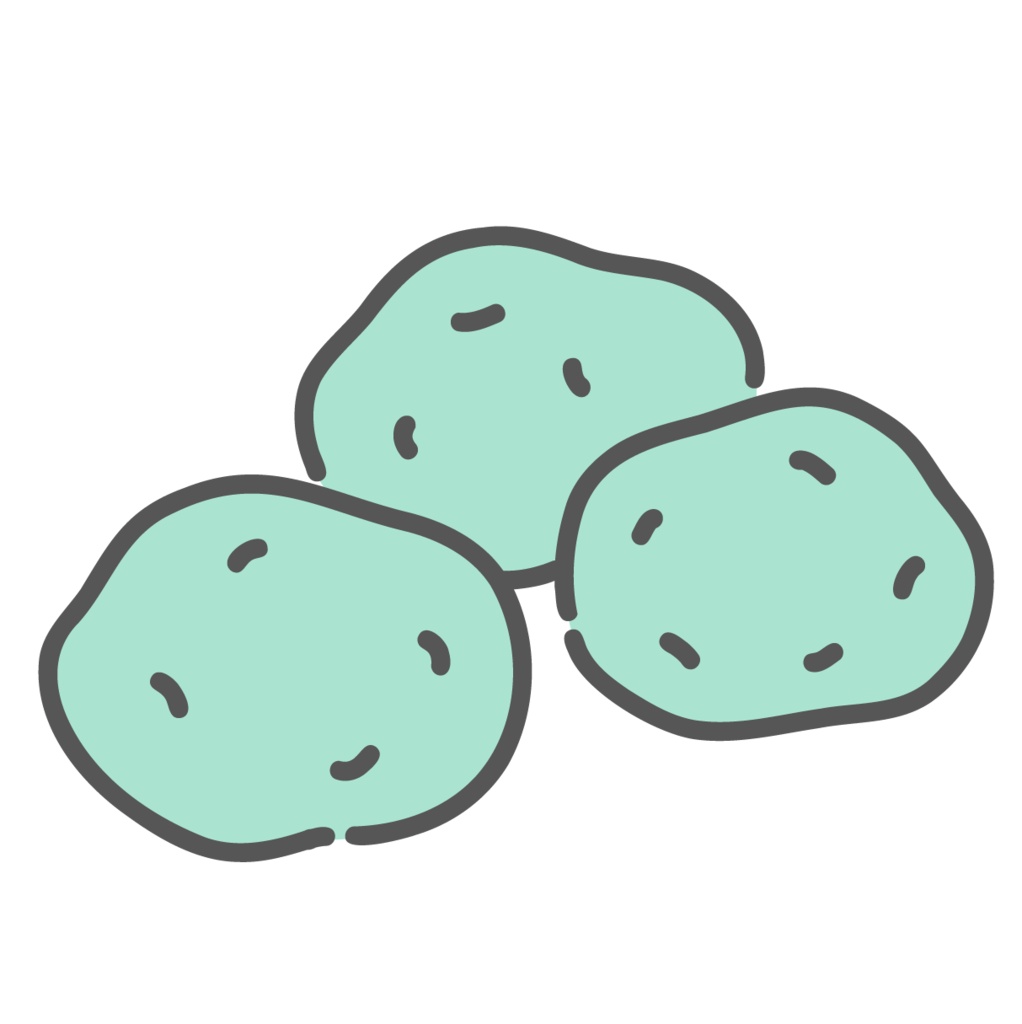 じゃがいものイラスト(炭水化物/野菜/デンプン)