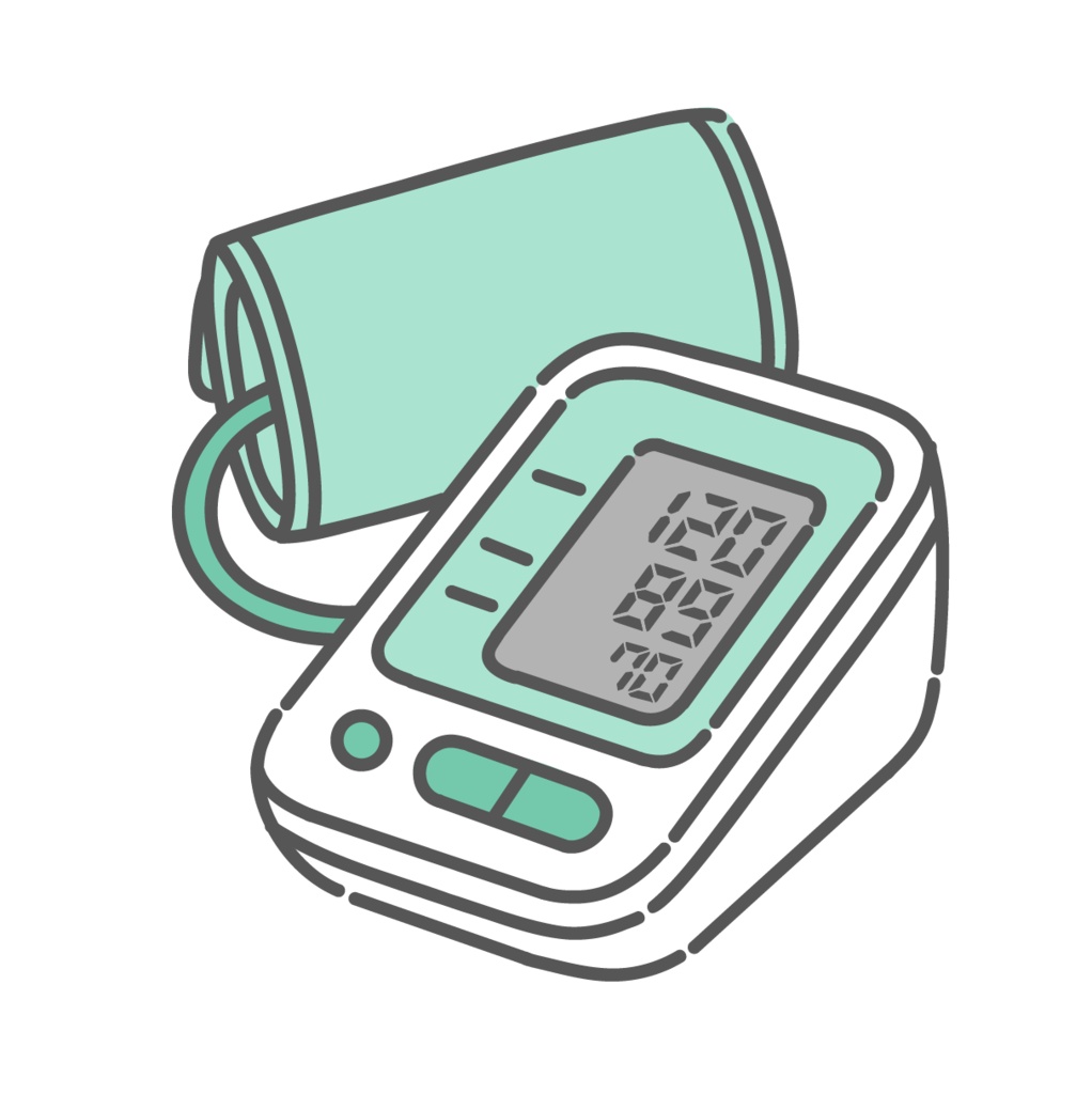 電子血圧計（上腕式血圧計）のイラスト
