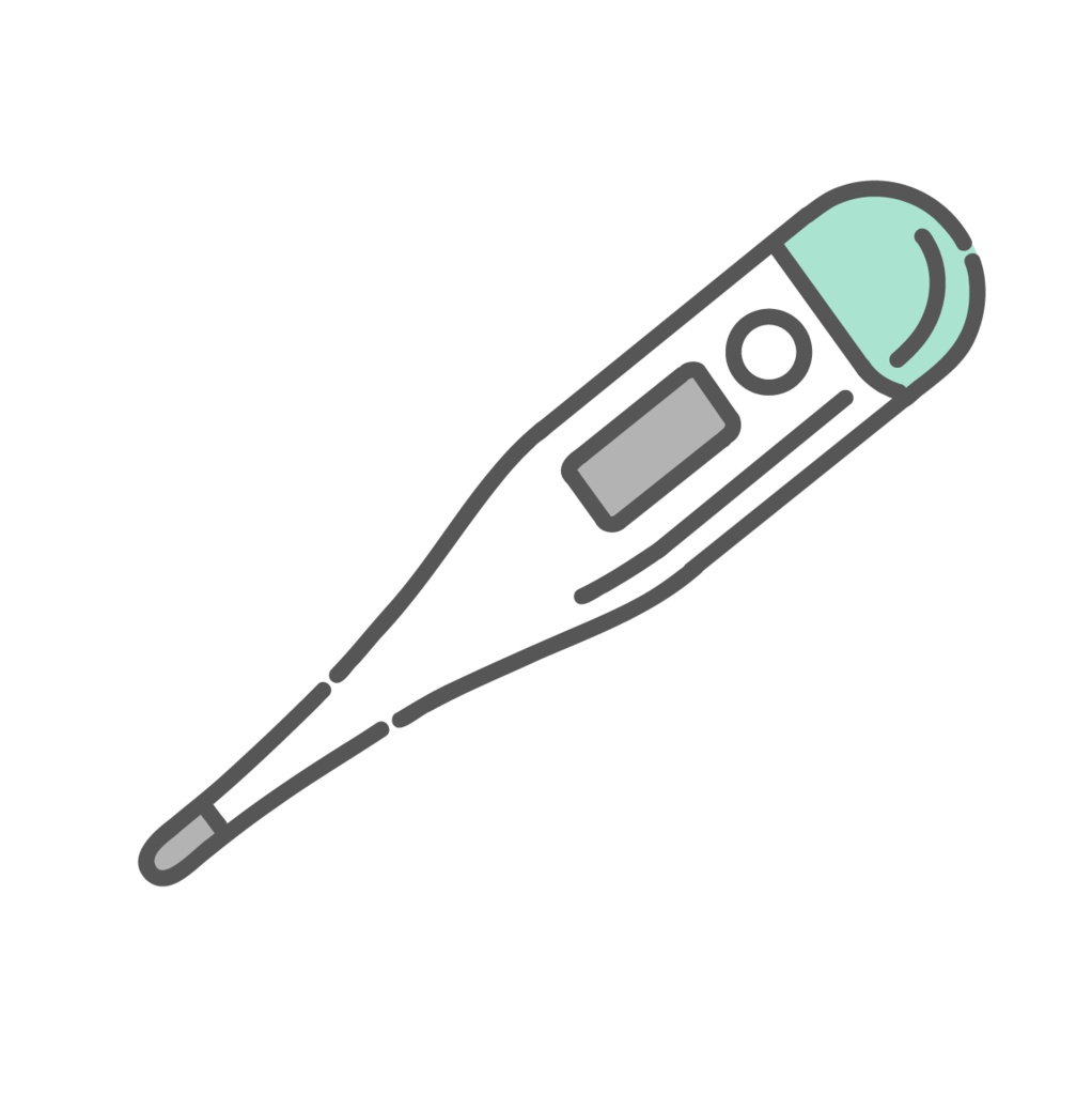 電子体温計（脇で測る体温計）のイラスト