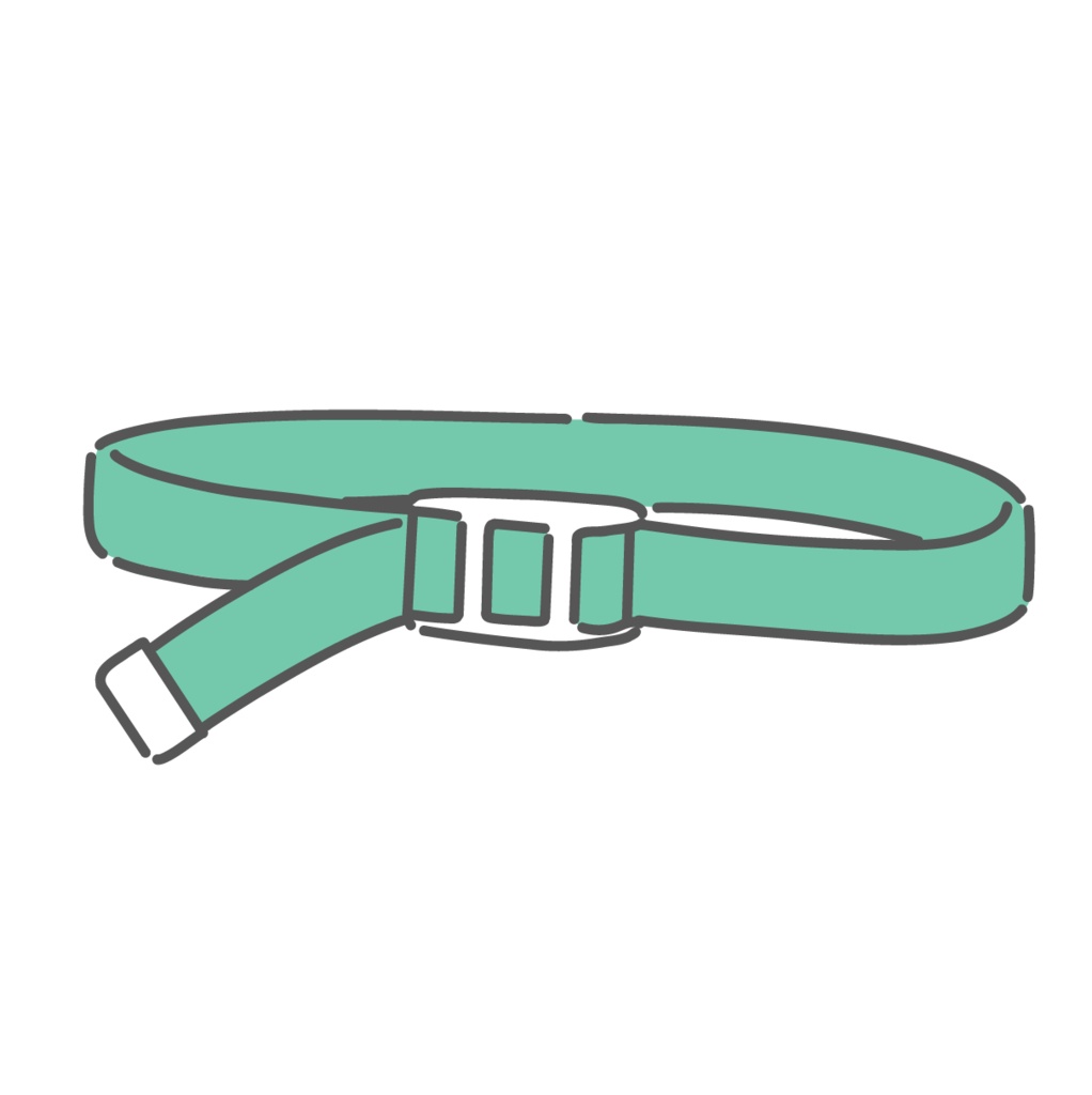 駆血帯のイラスト素材（採血用ゴムバンド・医療器具）
