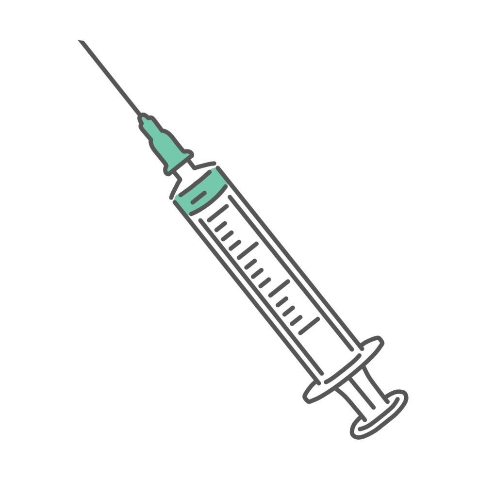 注射器のイラスト素材（シリンジ・組立済み）