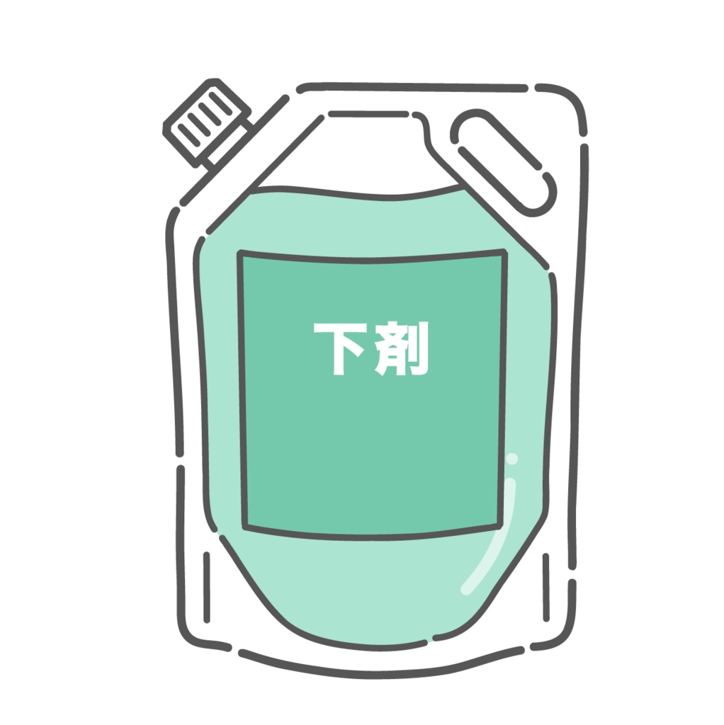 大腸カメラ検査用の下剤（腸管洗浄剤）のイラスト