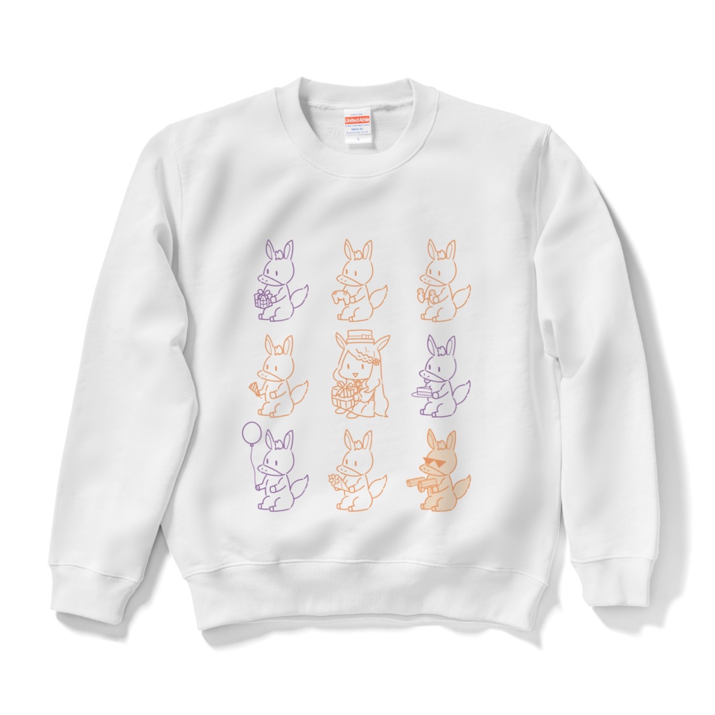 スウェットぅー　カラフルロバ　誕生日グッズ