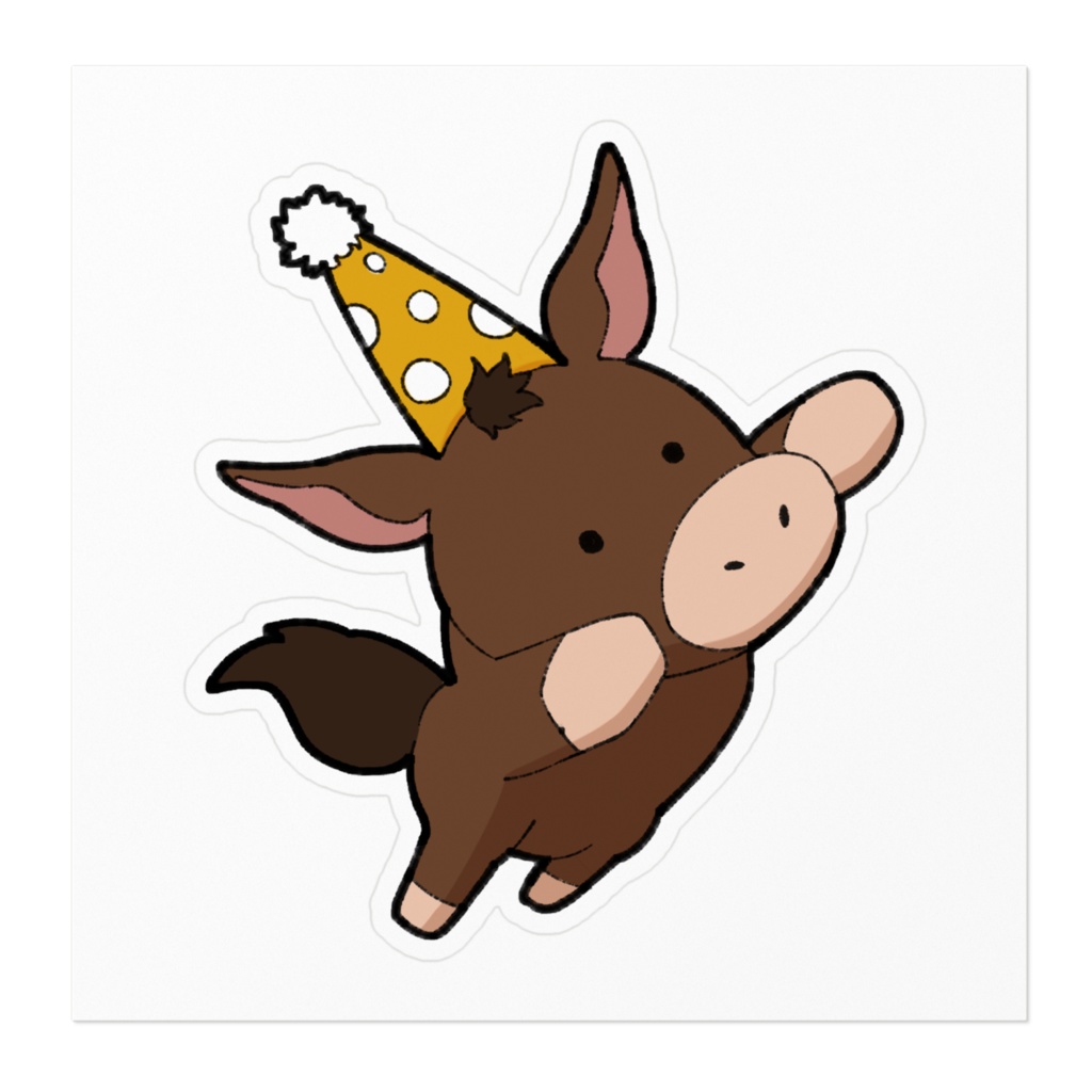 ステッカー お祝いロバ 誕生日グッズ