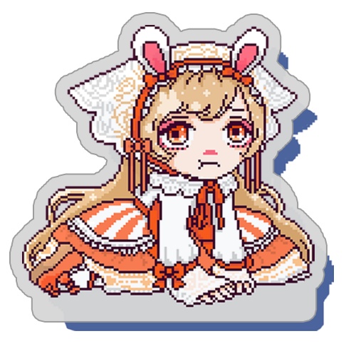 うさ耳バブーシュカアクリルブロック