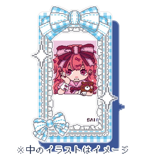ブルーリボンレースフォトカードケース