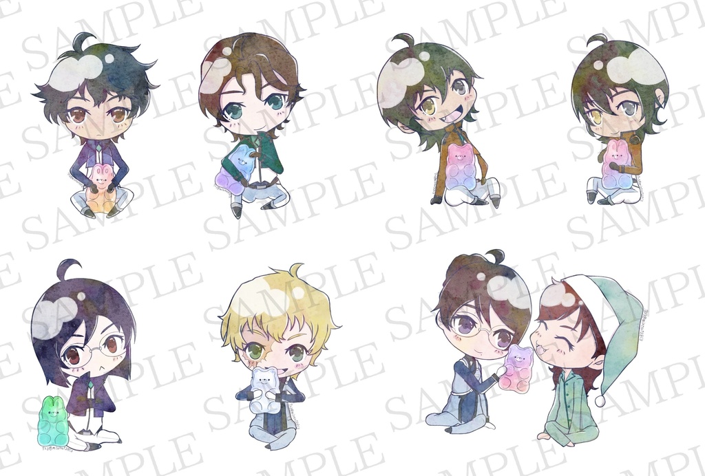 ガンダム00水彩風クリアシール(8種セット)