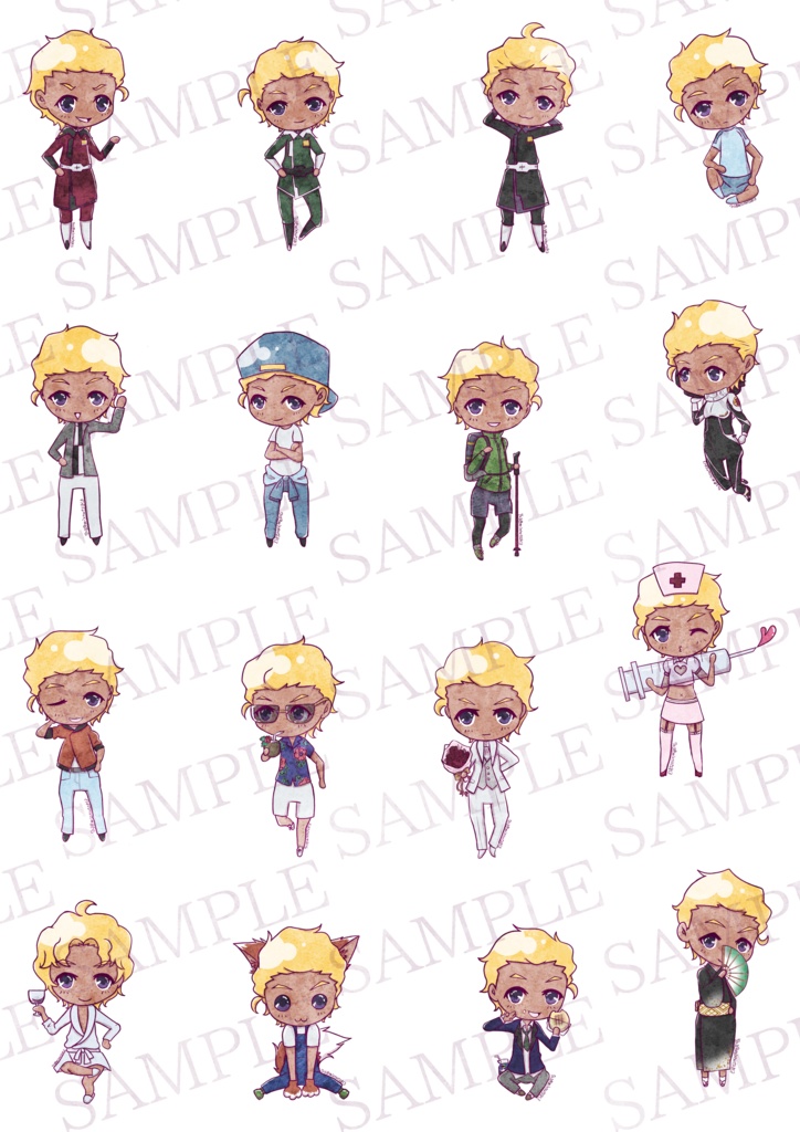 ディアッカだらけのキラキラシール(16種セット)