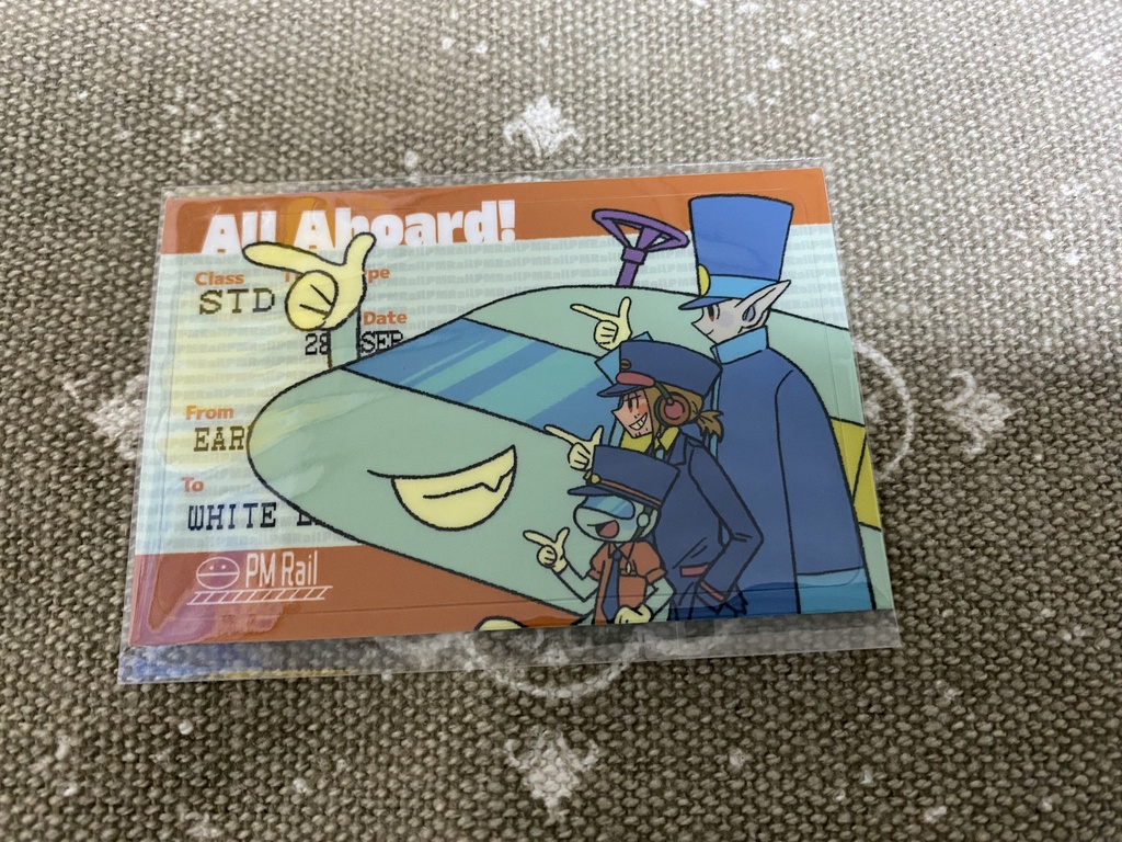 駅員キャラICステッカー