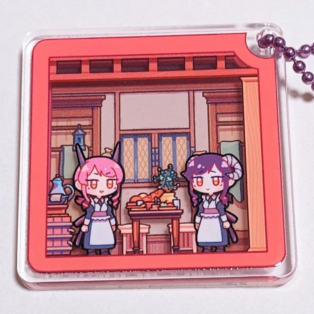 【お部屋風アクキー】紫双子