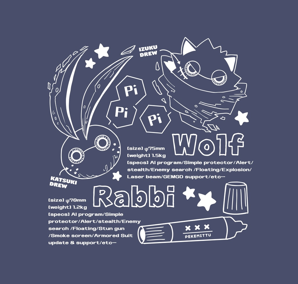 3LDK ラビ&ウルフ エコバッグ