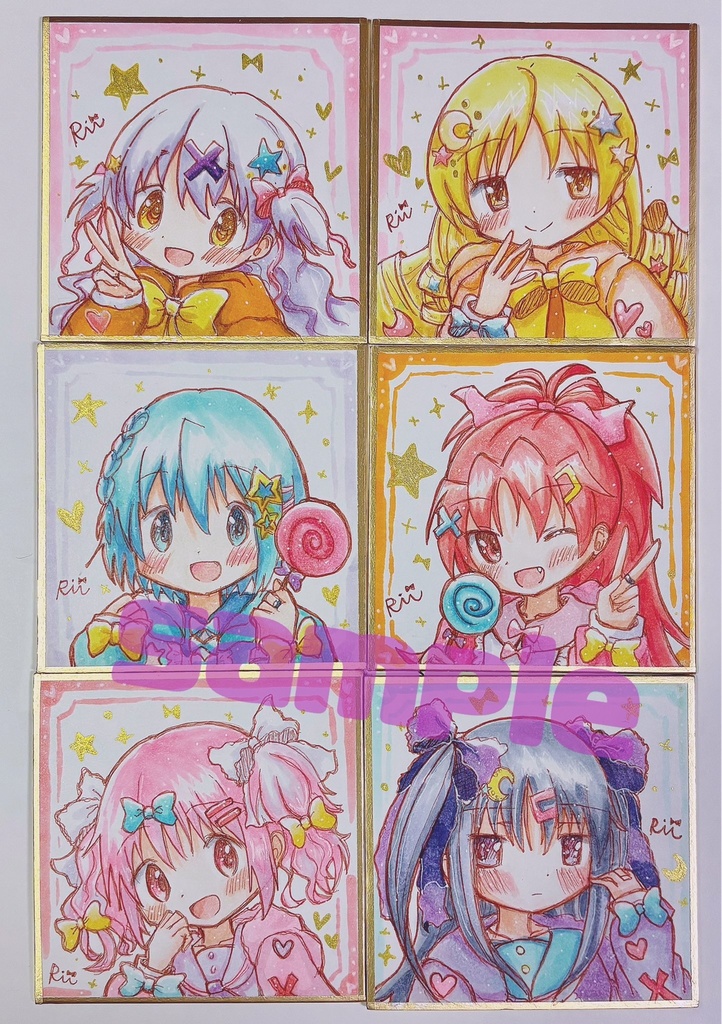 オーダー色紙(豆色紙)