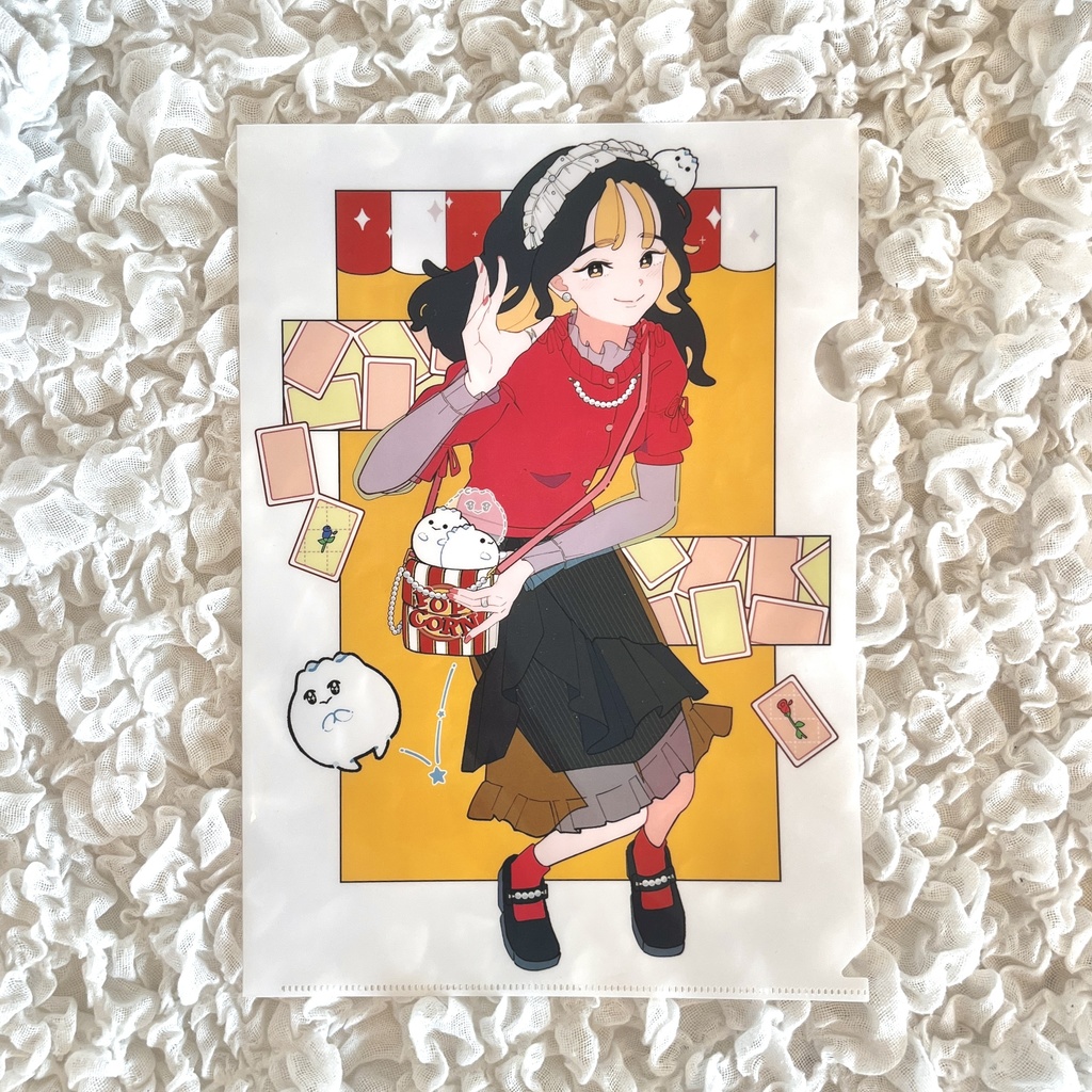 じわるちゃん×つぶお イラストA4クリアファイル