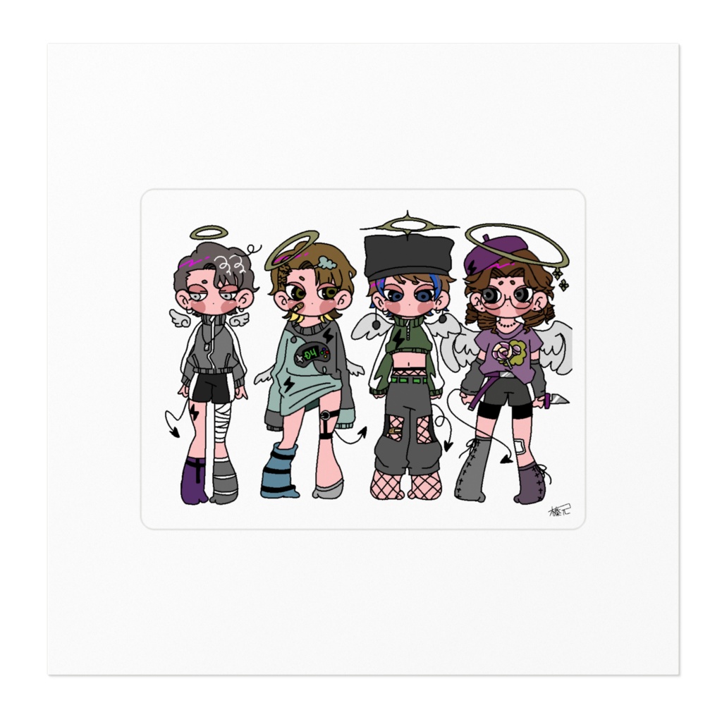 ゆめかわD4ステッカー