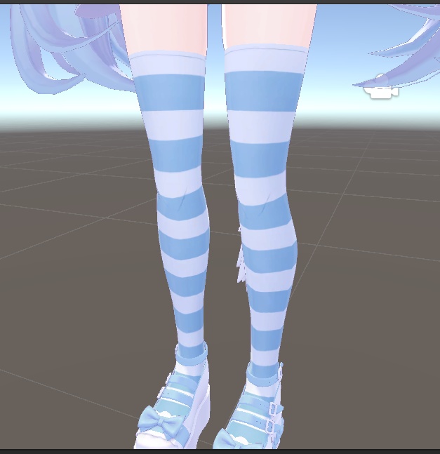 あのめあちゃん用　オーバーニーソックス左右揃えFBXデータ