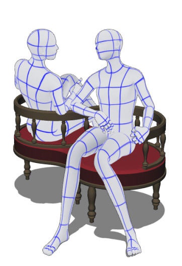 3DのKissing chair