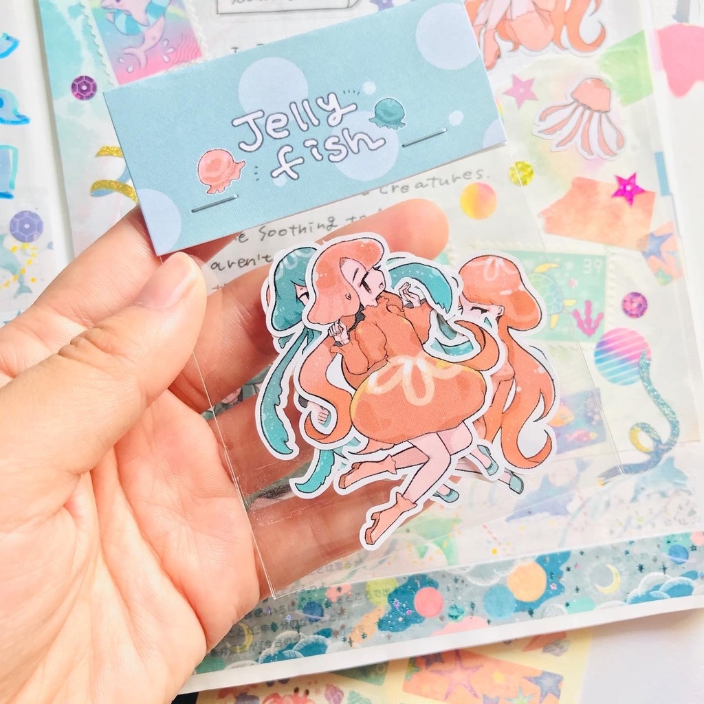 くらげガールステッカーパック