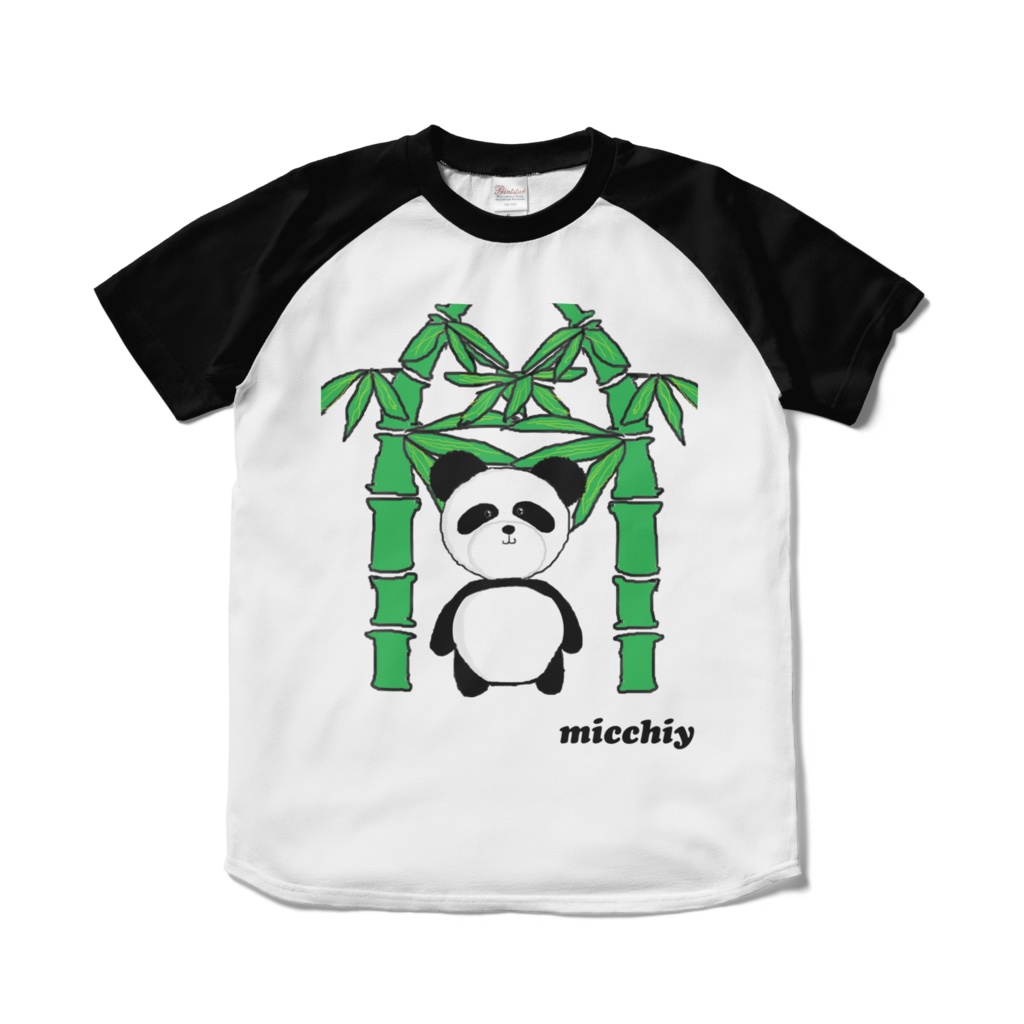 半袖Tシャツ バイカラー白黒 パンダ 13517242