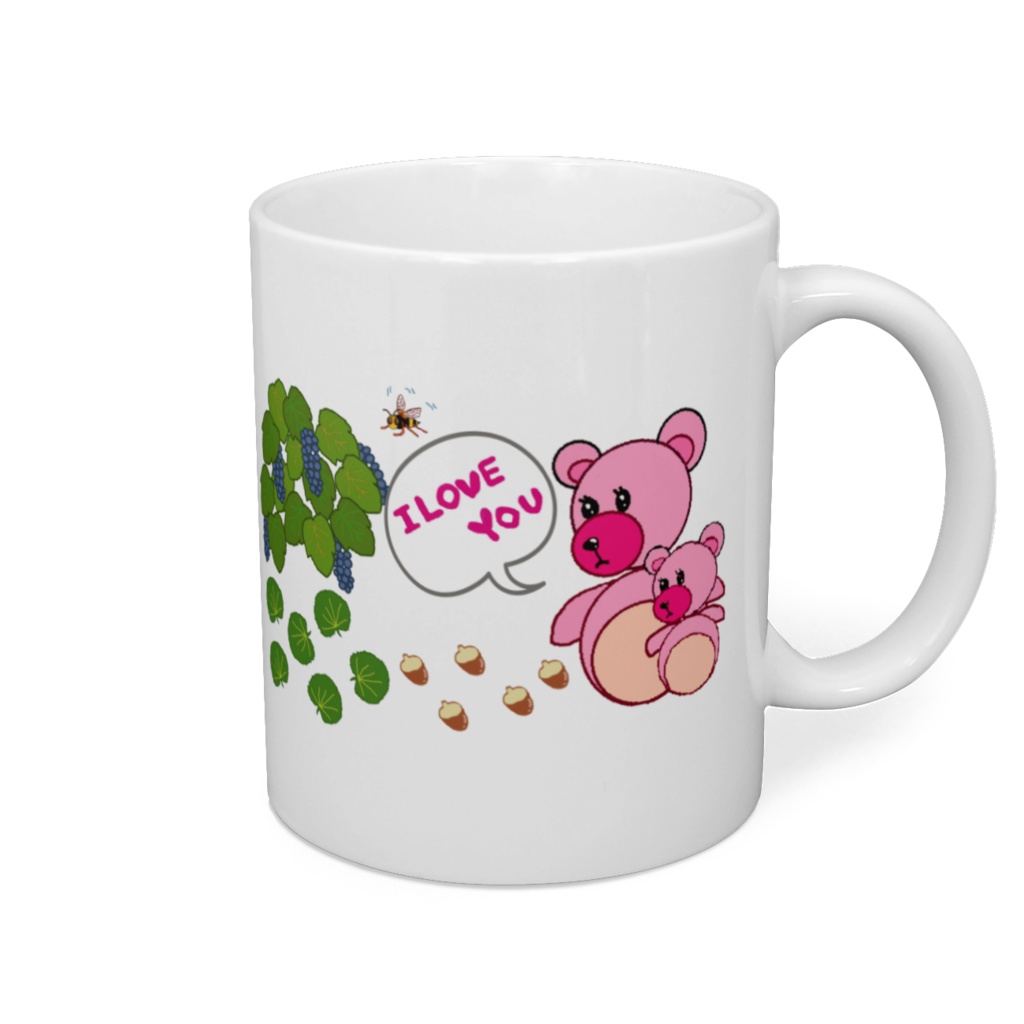 ピンクくま柄可愛いマグカップ Micchiy Booth