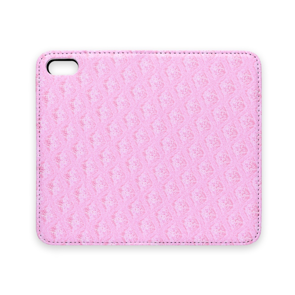 手帳型iPhoneケース エレガントゴージャス01　ピンク