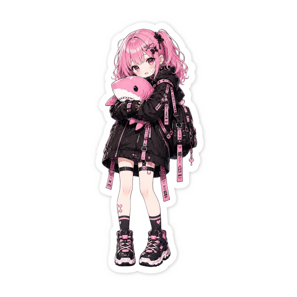 GlanzWorks ステッカー オリジナルキャラクター ピンク