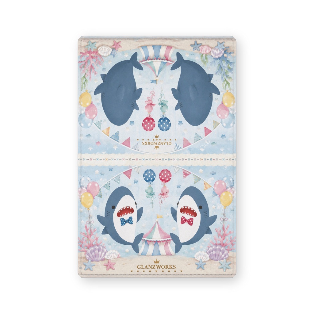 Glanz Works original レザー名刺入れ サメ かわいい