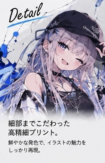 GLANZ WORKS オリジナル クリアスマホケース|ストリートガール ブルーデザイン