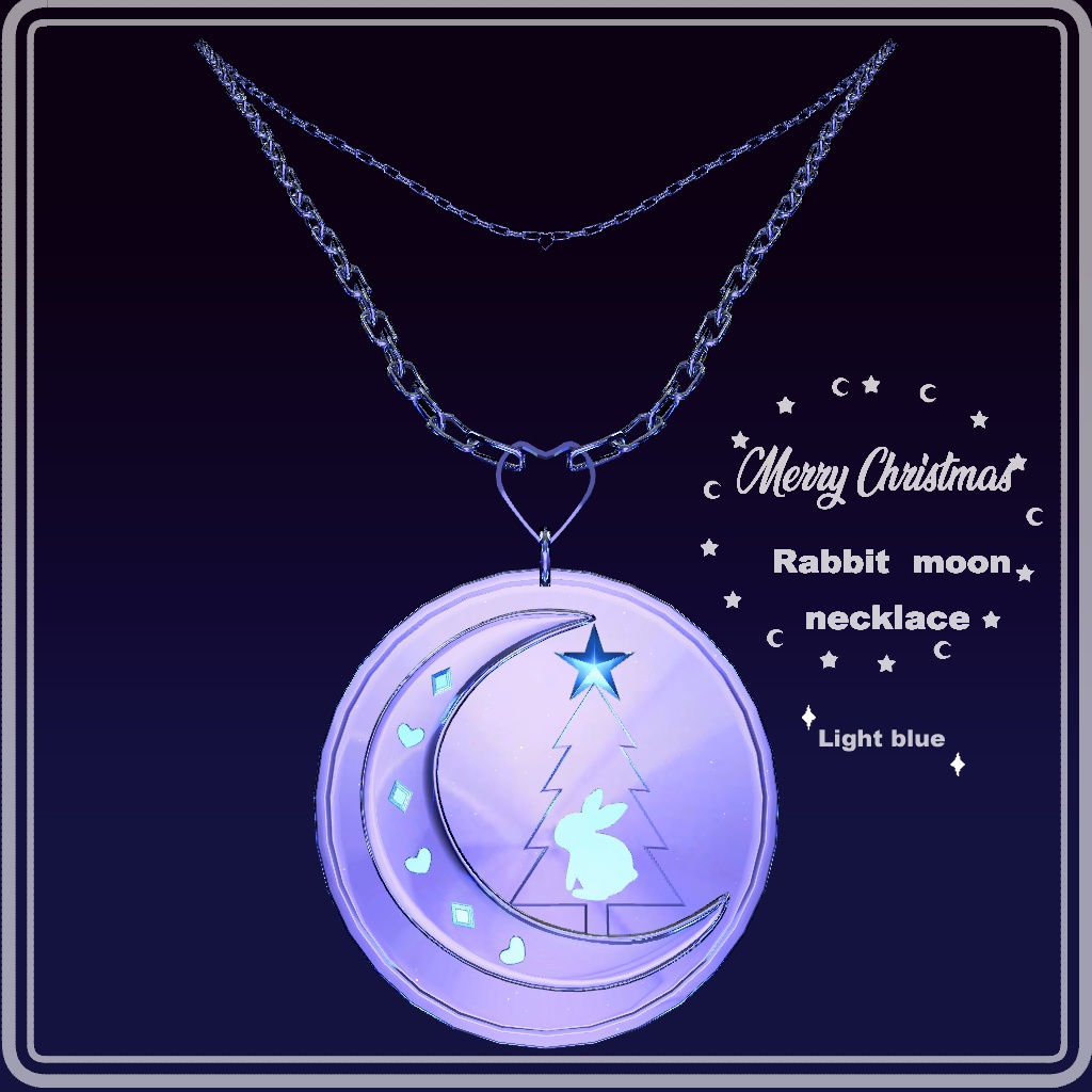 【ModularAvatar対応】-VRChat accessory- Christmas necklace rabbit