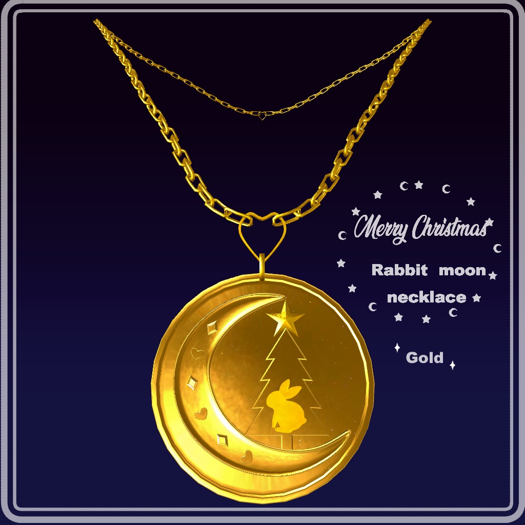 【ModularAvatar対応】-VRChat accessory- Christmas necklace rabbit
