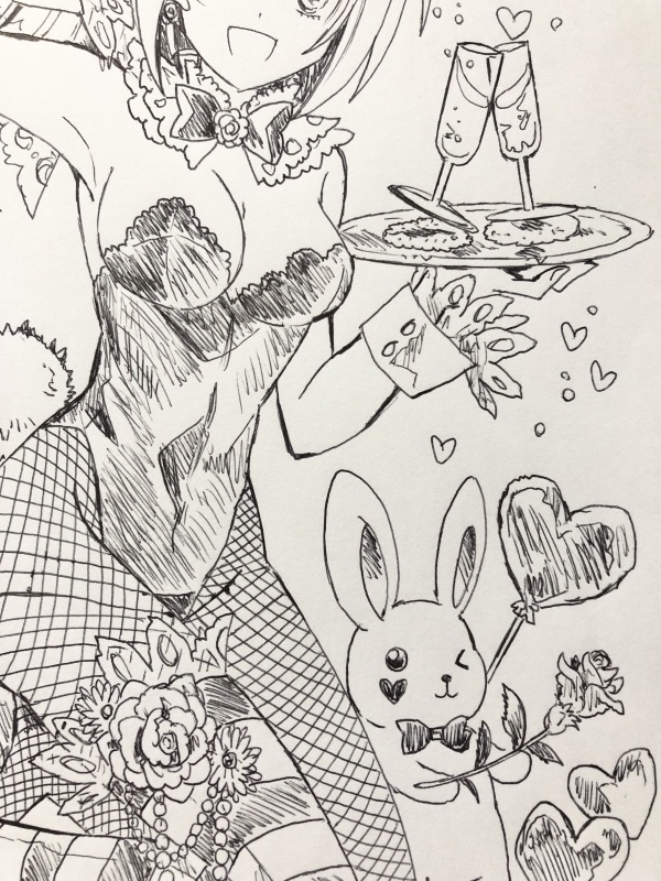 【原画】バニーガール・ネロちゃま【アナログ原画】