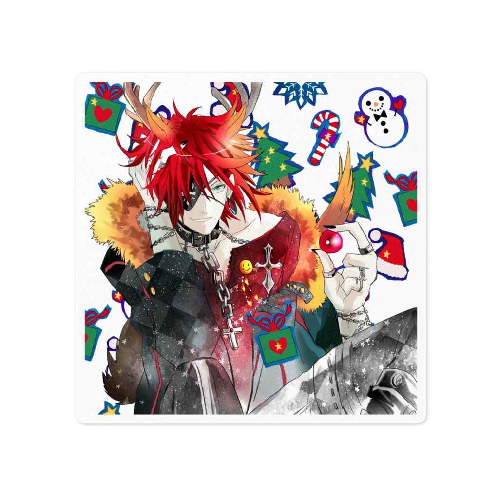【DGM】ラビ（トナカイ仮装） ステッカー・シール