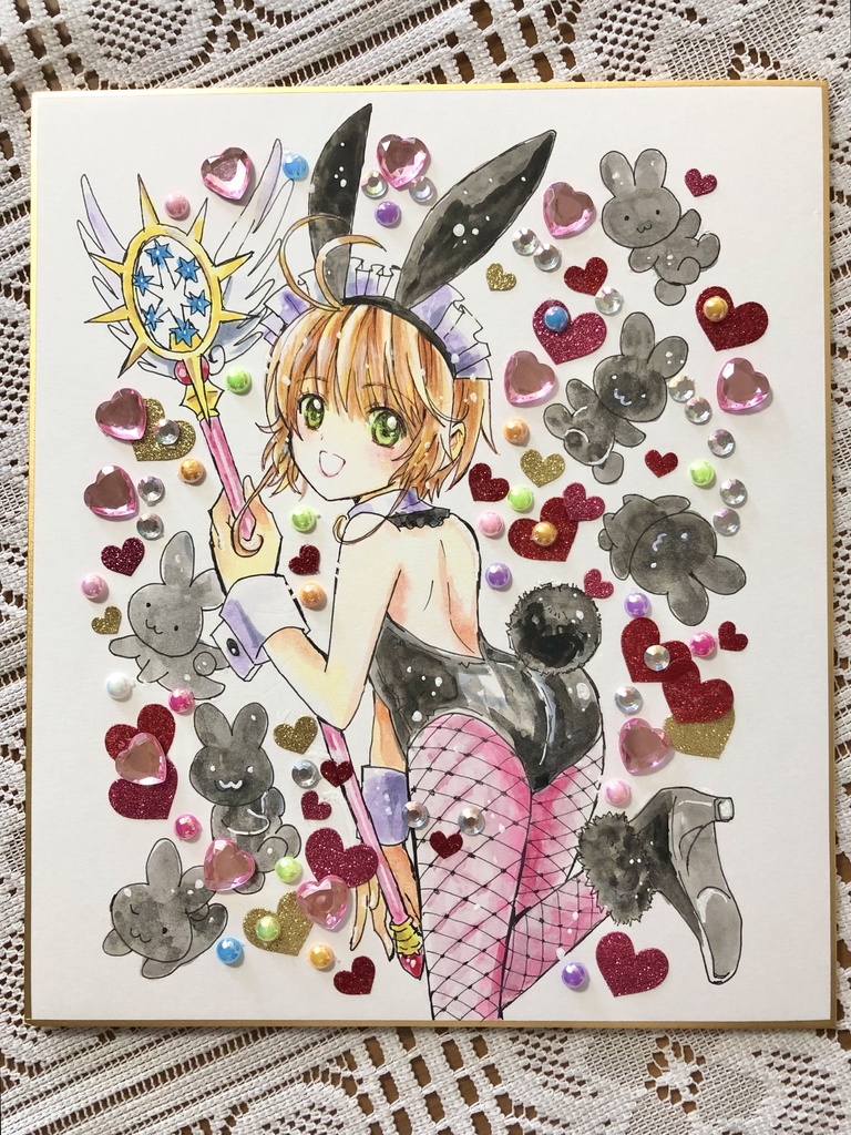【CCS】木之本桜（バニーガール）【色紙・原画】