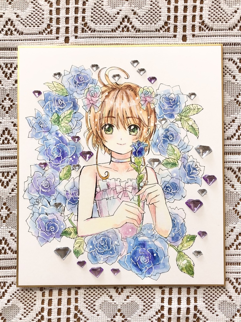 【CCS】木之本桜（青薔薇）【アナログ色紙・原画】