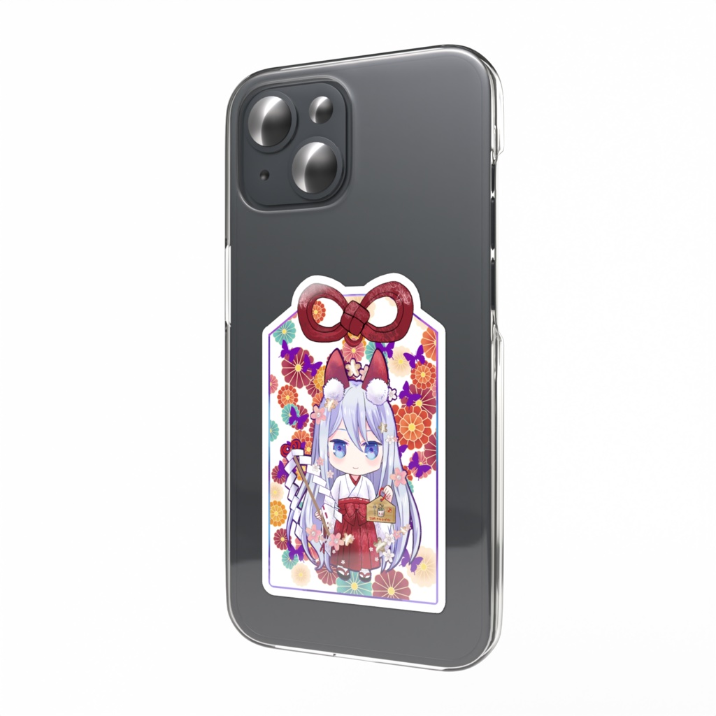 【プロセカ】宵崎奏(狐耳巫女)お守り型スマホステッカー